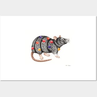 Christmas Rat Posters and Art